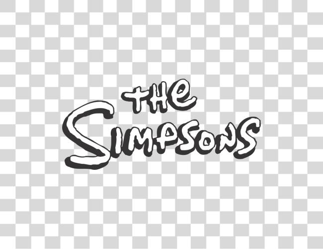 تحميل ال Simpsons شعار Simpsons شعار أبيض مقطوعة فن