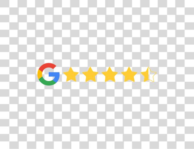 下载 Googlereview 4 1 2 Stars Clip 艺术