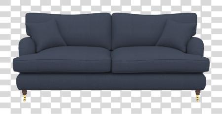 Download Alwinton 3 Seater Sofa Sofa azul delantero vista PNG file