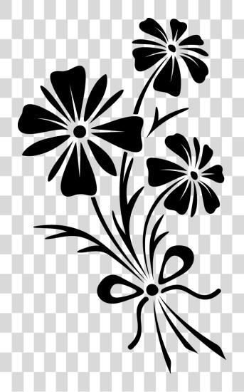 Download flor negro blanco Flowers Vectors PNG file