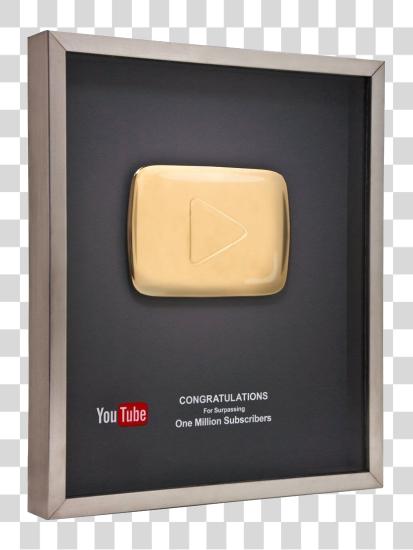 下载 黄金 Play Button 金黄 Play Button Price PNG file