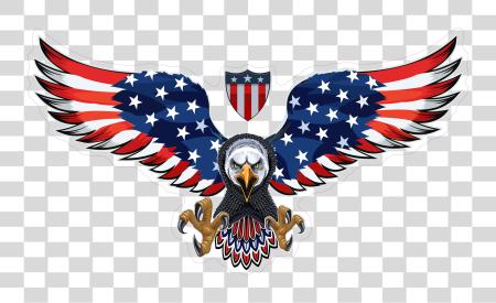 Download estados unidos americano águila con Shield Sticker americano bandera águila PNG file