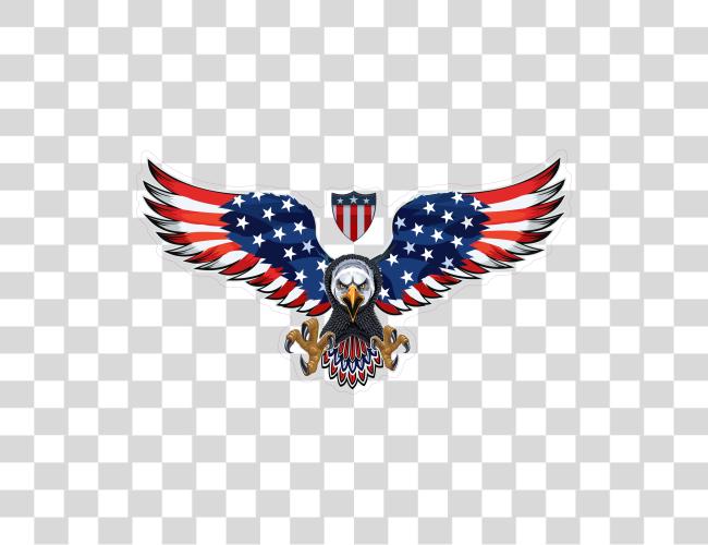 Download Usa American Eagle With Shield Sticker American Flag Eagle Clip Art