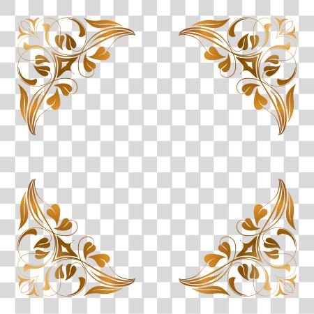 Download Big Image oro floral Border PNG file