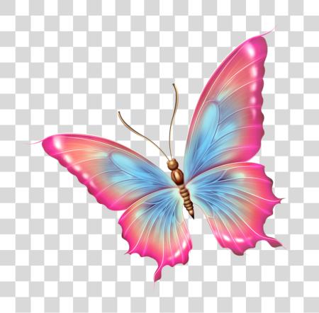 Download Ya Pink y azul mariposa PNG file