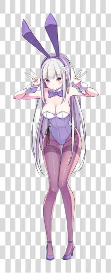 下载 Emilia 繪製 由 Sando dukedevil Sexy 动漫 Bunny Girl PNG file