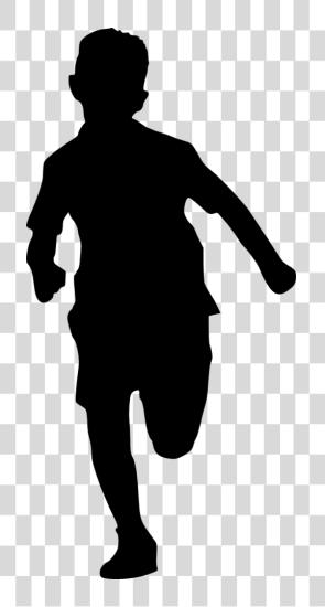 Download Kid Running Silhouette Human Silhouette PNG file