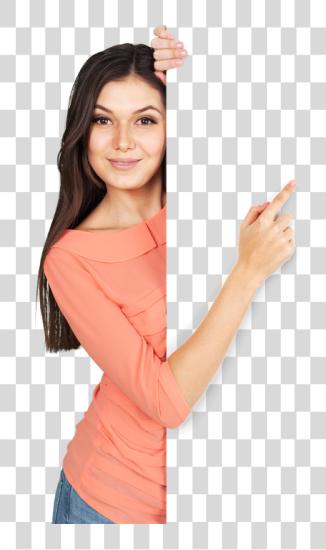 Download 100 Satisfaction es Our Goal mujer Pointing dedo PNG file