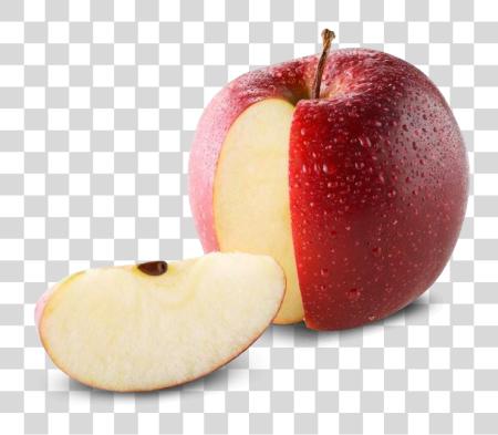 Download rojo manzana Image manzana con rebanada PNG file