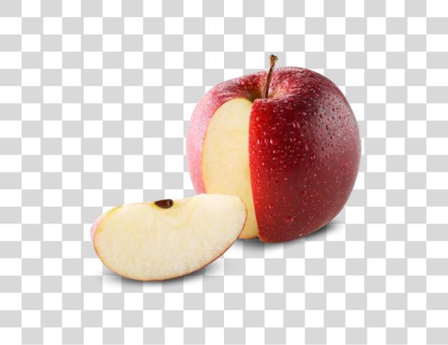 Download Red Apple Image Apple With Slice Clip Art