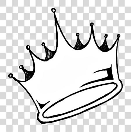 Download Crown Tumblr Sticker Aesthetic White Queen Graffiti Crown Drawing PNG file