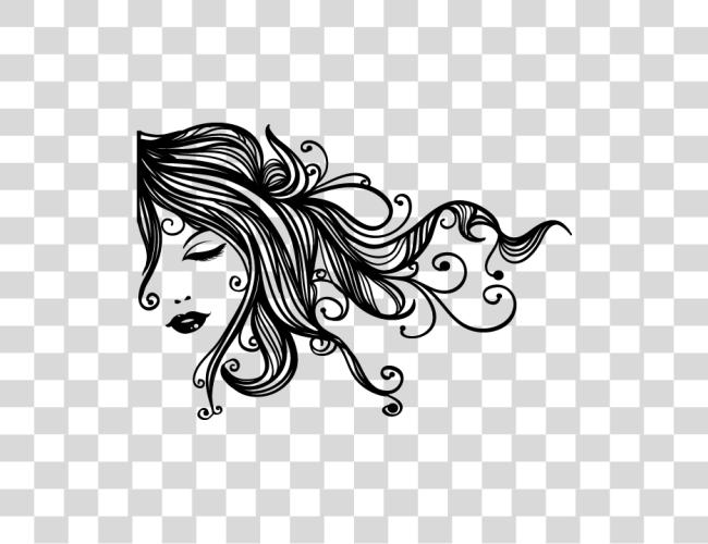 Download Decorar Paredes Silueta Femenina Cabello De Mujer Dibujo Clip Art