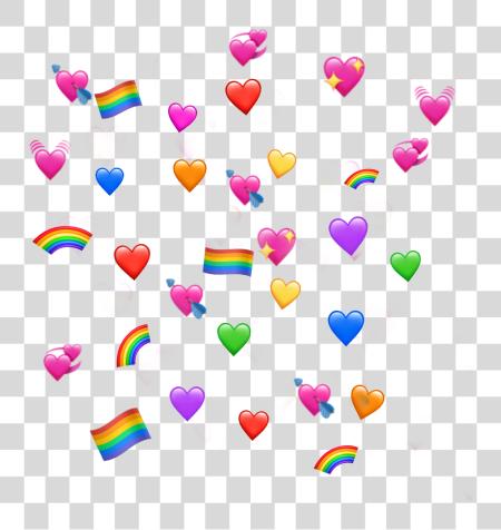 Download corazones corazn banderita lgbt arcoiris corazón emoji Meme PNG file