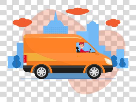 Download Last Mile Delivery Delivery Van Car Cartoon PNG file