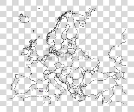 Download Blank Color World Map Image With Map Of Europe Outline PNG file