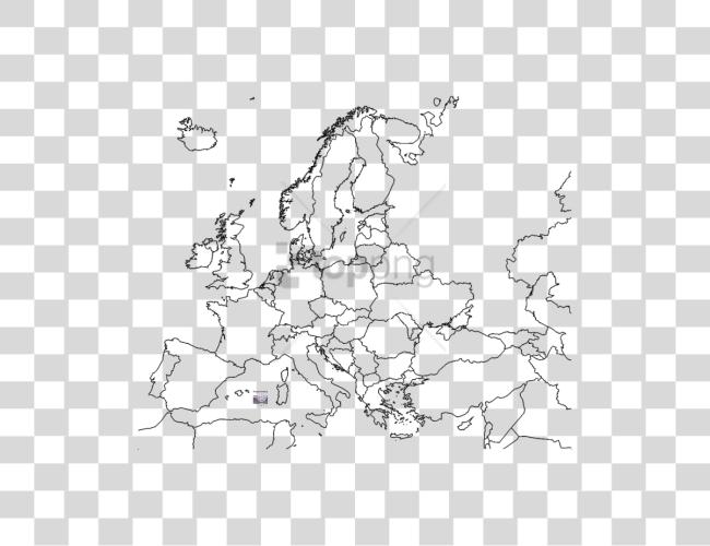 Download Blank color mundo mapa Image con mapa de Europe Outline Clip arte