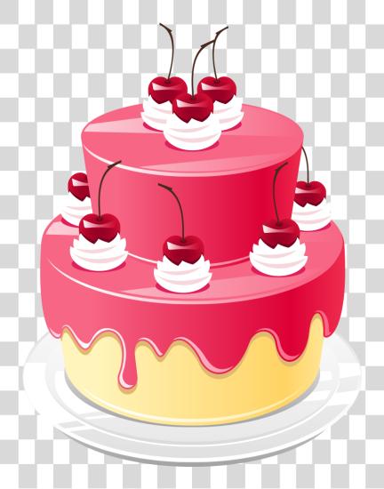 Download Elegant Of Birthday Cakes Cake Pink Birthday Cake PNG file