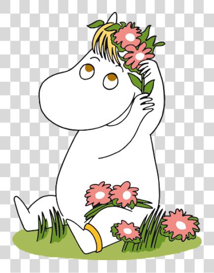 Download moomin white cartoon cute 90rainy Moomin Snorkmaiden PNG file