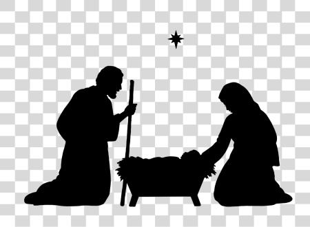 下载 Instructional Technology News Nativity Scene Silhouette PNG file