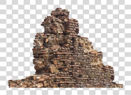 Download Ruin Remains Stone Wall Lapsed Old Broken Stone Wall Ruins PNG file