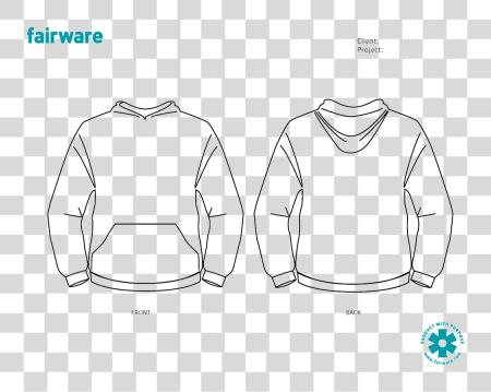 Download Banner Black And White Drawing Hoodie Outline Printable Hoodie Design Template PNG file