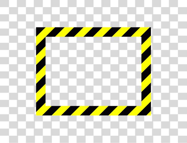 Download Sign Frame Danger Caution Men Working High Voltage Black And Yellow Stripes Border Clip Art