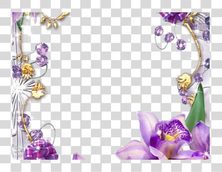 Download Flowers Borders Violet Flower Frame And Borders PNG file