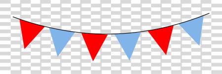 Download Red Decorations Blue Triangle Banner Party Flags Red White And Blue Bunting PNG file