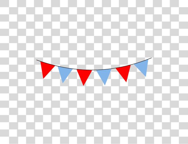 Download Red Decorations Blue Triangle Banner Party Flags Red White And Blue Bunting Clip Art