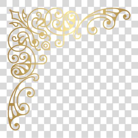 Download Gold Corner Decorative PNG file