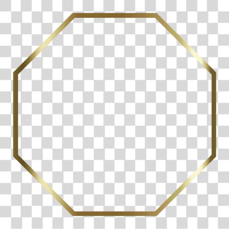 Download Octgono Octagon Gold Golden Ouro Dourado Vetor PNG file