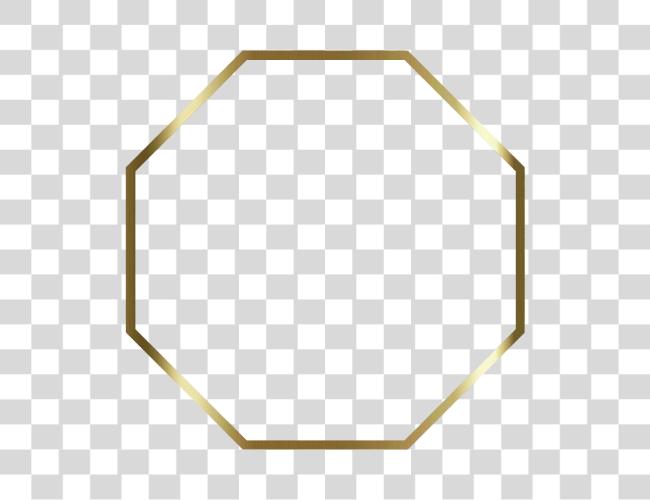 下载 Octgono Octagon 黄金 金黄 Ouro Dourado Vetor Clip 艺术