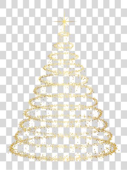 Download Gold Deco Christmas Tree PNG file