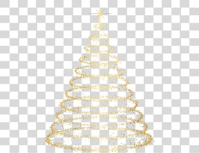 Download Gold Deco Christmas Tree Clip Art