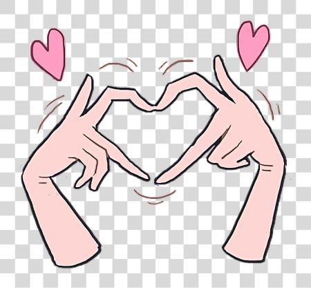 Download love heart kawaii cute hand hands cartoon anime Anime Heart Hands PNG file