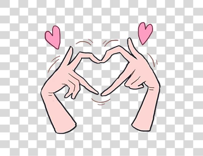 Download love heart kawaii cute hand hands cartoon anime Anime Heart Hands Clip Art