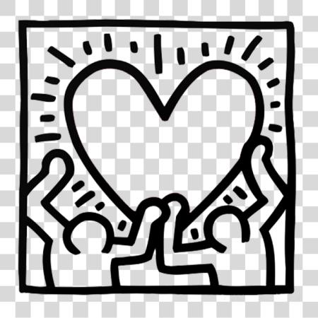 تحميل Keith Haring الى Kids Artprints To لون Pop لوحات Keith Haring بي ان جي ملف