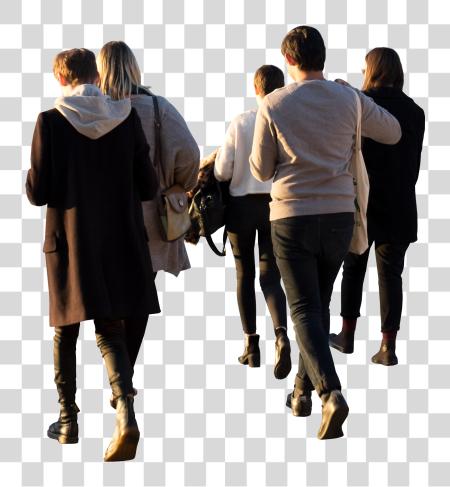 Download Walking People Back Side Of People PNG file