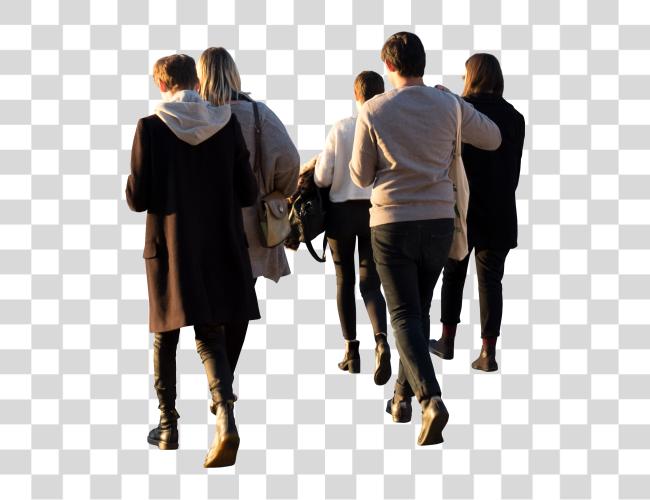 Download Walking People Back Side Of People Clip Art