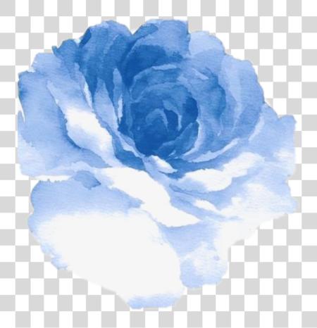 Download Watercolor Blue Flowers Blue Watercolor Flower PNG file