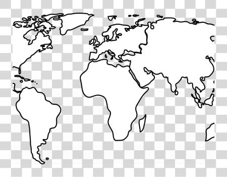 Download Outline Of The World Map White World Map Vector PNG file