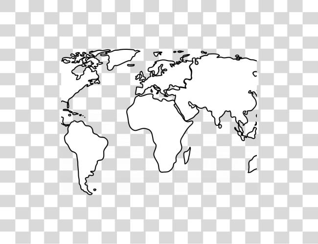 Download Outline Of The World Map White World Map Vector Clip Art