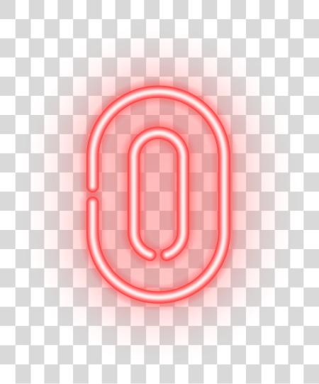 Download Number Zero Neon Image PNG file