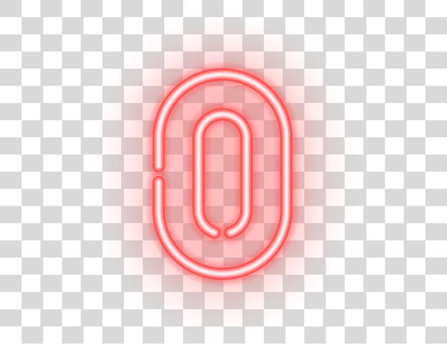 Download Number Zero Neon Image Clip Art