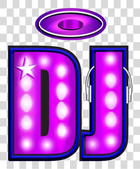 Download Neon Effect Dj Logo PNG file