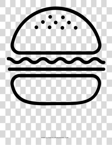 Download Burger Coloring Page Desenhos De Hamburguer PNG file