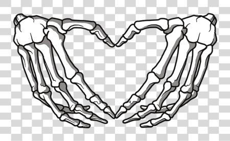 Download Clipart Skeleton Hands Heart PNG file