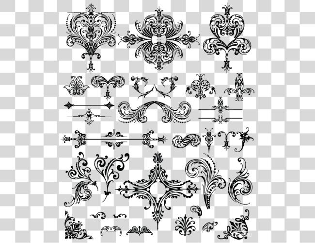 Download Retro Style Ornaments Floral Ornament Pattern Wedding Floral Lace Clip Art