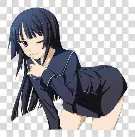 Download Anime Anime Anime Girls Long Hair Simple Anime Girl Bent Over PNG file