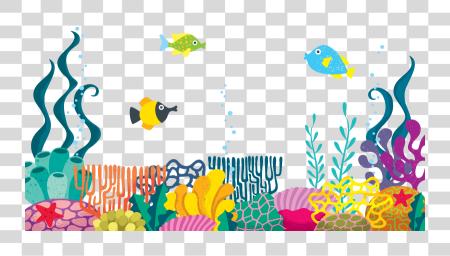 Download Sea Weed Coral Fish Sea Coral Cartoon PNG file